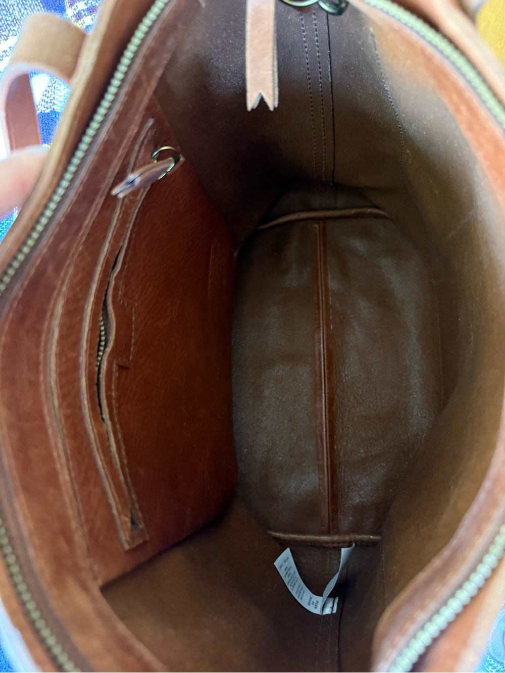 Madewell Classic Brown Leather Tote Bag - Picture 4 of 4